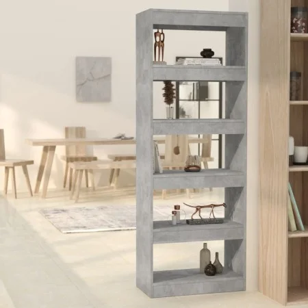 Concrete gray engineered wood shelf/divider 60x30x166 cm by vidaXL, Bookcases and shelves - Ref: Foro24-811677, Price: 77,31 ...