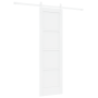 Puerta Corredera con Juego de Herrajes Blanca 61x198.5 cm Madera Sólida de Pino de , Puertas para el hogar - Ref: Foro24-3333...
