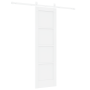 Puerta Corredera con Juego de Herrajes Blanca 61x198.5 cm Madera Sólida de Pino de , Puertas para el hogar - Ref: Foro24-3333...