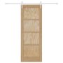 Puerta Deslizante con Juego de Herrajes 73.5x198.5 cm Madera Maciza de Pino de , Puertas para el hogar - Ref: Foro24-3333690,...