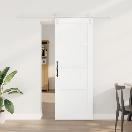 Puerta Corredera con Set de Hardware Blanco 73.5x198.5 cm Madera Maciza de Pino von , Türen für zu Hause - Ref: Foro24-333369...