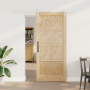 Puerta Deslizante con Juego de Hardware 78x202 cm de Madera Maciza de Pino de , Puertas para el hogar - Ref: Foro24-3333694, ...