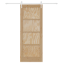 Puerta Deslizante con Juego de Hardware 78x202 cm de Madera Maciza de Pino de , Puertas para el hogar - Ref: Foro24-3333694, ...
