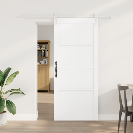 Puerta deslizante con juego de hardware blanca 78x202 cm de madera sólida de pino von , Türen für zu Hause - Ref: Foro24-3333...