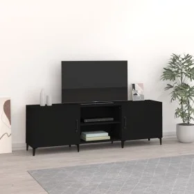 Black engineered wood TV cabinet 150x30x50 cm by vidaXL, TV Furniture - Ref: Foro24-812628, Price: 134,08 €, Discount: %