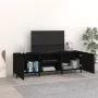 Black engineered wood TV cabinet 150x30x50 cm by vidaXL, TV Furniture - Ref: Foro24-812628, Price: 134,08 €, Discount: %