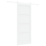 Puerta Corrediza con Juego de Herrajes Blanca 83x202 cm Madera Maciza de Pino by , Doors for the home - Ref: Foro24-3333701, ...