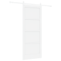Puerta Corrediza con Juego de Herrajes Blanca 83x202 cm Madera Maciza de Pino by , Doors for the home - Ref: Foro24-3333701, ...