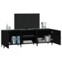 Black engineered wood TV cabinet 150x30x50 cm by vidaXL, TV Furniture - Ref: Foro24-812628, Price: 134,08 €, Discount: %