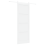 Puerta Deslizante con Juego de Hardware Blanca 83x232 cm Madera Maciza de Pino de , Puertas para el hogar - Ref: Foro24-33337...