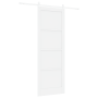 Puerta Deslizante con Juego de Hardware Blanca 83x232 cm Madera Maciza de Pino de , Puertas para el hogar - Ref: Foro24-33337...