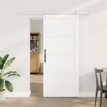 Puerta Corredera con Juego de Herrajes Blanca 86x198.5 cm Madera Sólida de Pino von , Türen für zu Hause - Ref: Foro24-333370...