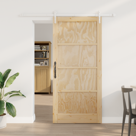 Puerta Deslizante con juego de hardware 93x202 cm de madera maciza de pino von , Türen für zu Hause - Ref: Foro24-3333710, Pr...