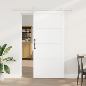 Puerta Corrediza con Juego de Hardware Blanco