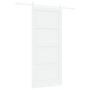 Puerta deslizante con juego de hardware blanca 93x211 cm de madera sólida de pino by , Doors for the home - Ref: Foro24-33337...