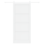Puerta deslizante con juego de hardware blanca 93x211 cm de madera sólida de pino by , Doors for the home - Ref: Foro24-33337...