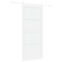 Puerta deslizante con juego de hardware blanca 93x211 cm de madera sólida de pino by , Doors for the home - Ref: Foro24-33337...