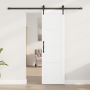 Puerta Deslizante con Juego de Hardware Blanco 61x198.5 cm de Madera Maciza de Pino | Foro24.es | Tu tienda online para hogar, jardín y más Foro24.es