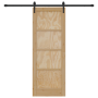 Puerta Deslizante  con Juego de Hardware 73.5x198.5 cm de Madera Maciza de Pino | Foro24.es | Tu tienda online para hogar, jardín y más Foro24.es