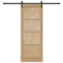 Puerta Corredera  con Juego de Hardware 78x202 cm de Madera Maciza de Pino | Foro24.es | Tu tienda online para hogar, jardín y más Foro24.es