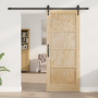 Puerta Deslizante con Juego de Hardware 83x202 cm Madera de Pino Sólido de , Puertas para el hogar - Ref: Foro24-3333728, Pre...
