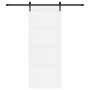 Puerta Corrediza  con Juego de Herrajes Blanca 86x211 cm de Madera Maciza de Pino | Foro24.es | Tu tienda online para hogar, jardín y más Foro24.es