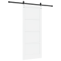Puerta Corrediza  con Juego de Herrajes Blanca 86x211 cm de Madera Maciza de Pino | Foro24.es | Tu tienda online para hogar, jardín y más Foro24.es