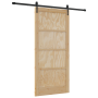 Puerta Deslizante con Juego de Hardware 93x202 cm Madera Maciza de Pino de , Puertas para el hogar - Ref: Foro24-3333738, Pre...