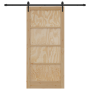 Puerta Deslizante con Juego de Hardware 93x202 cm Madera Maciza de Pino de , Puertas para el hogar - Ref: Foro24-3333738, Pre...