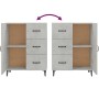 Engineered wood sideboard in concrete grey 69.5x34x90 cm by vidaXL, Sideboards - Ref: Foro24-812181, Price: 88,38 €, Discount: %