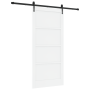 Puerta Deslizante con Set de Accesorios Blanca 93x202 cm Madera Sólida de Pino de , Puertas para el hogar - Ref: Foro24-33337...