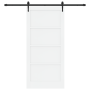 Puerta Deslizante con Set de Accesorios Blanca 93x202 cm Madera Sólida de Pino de , Puertas para el hogar - Ref: Foro24-33337...