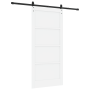 Puerta Deslizante con Set de Accesorios Blanca 93x202 cm Madera Sólida de Pino de , Puertas para el hogar - Ref: Foro24-33337...