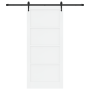 Puerta Corredera con Juego de Herrajes Blanca 93x211 cm Madera Maciza de Pino de , Puertas para el hogar - Ref: Foro24-333374...