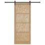 Puerta Corrediza con Juego de Herrajes 93x232 cm de Madera Maciza de Pino de , Puertas para el hogar - Ref: Foro24-3333742, P...