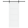 Puerta Corrediza con juego de herrajes blanca 93x232 cm de madera maciza de pino de , Puertas para el hogar - Ref: Foro24-333...