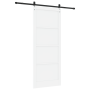 Puerta Corrediza con juego de herrajes blanca 93x232 cm de madera maciza de pino de , Puertas para el hogar - Ref: Foro24-333...
