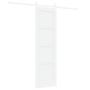 Puerta Corrediza con Juego de Herrajes Blanca 61x198.5 cm de Madera Maciza de Pino de , Puertas para el hogar - Ref: Foro24-3...