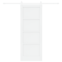 Puerta Corredera  con Juego de Hardware Blanca 78x202 cm Madera Maciza de Pino | Foro24.es | Tu tienda online para hogar, jardín y más Foro24.es