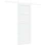 Puerta Corredera  con Juego de Hardware Blanca 78x202 cm Madera Maciza de Pino | Foro24.es | Tu tienda online para hogar, jardín y más Foro24.es