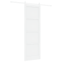 Puerta Corredera  con Juego de Hardware Blanca 78x232 cm Madera Sólida de Pino | Foro24.es | Tu tienda online para hogar, jardín y más Foro24.es