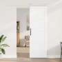 Puerta Corredera  con Juego de Hardware Blanca 78x232 cm Madera Sólida de Pino | Foro24.es | Tu tienda online para hogar, jardín y más Foro24.es