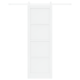 Puerta Corredera  con Juego de Hardware Blanca 78x232 cm Madera Sólida de Pino | Foro24.es | Tu tienda online para hogar, jardín y más Foro24.es