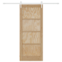 Puerta corredera con juego de accesorios 83x202 cm de madera maciza de pino by , Doors for the home - Ref: Foro24-3333756, Pr...