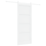 Puerta deslizante con herrajes blancos 83x202 cm de madera sólida de pino by , Doors for the home - Ref: Foro24-3333757, Pric...