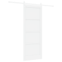 Puerta Corredera con Juego de Herrajes Blanca 83x211 cm Madera Maciza de Pino de , Puertas para el hogar - Ref: Foro24-333375...