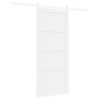 Puerta Corredera  con Juego de Accesorios Blanca 86x198.5 cm Madera Sólida de Pino | Foro24.es | Tu tienda online para hogar, jardín y más Foro24.es