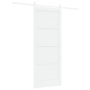 Puerta Corredera  con Juego de Hardware Blanca 86x211 cm Madera Maciza de Pino | Foro24.es | Tu tienda online para hogar, jardín y más Foro24.es