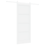 Puerta Corredera  con Juego de Hardware Blanca 86x211 cm Madera Maciza de Pino | Foro24.es | Tu tienda online para hogar, jardín y más Foro24.es