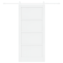 Puerta Corrediza  con Juego de Hardware Blanco 93x202 cm Madera Sólida de Pino | Foro24.es | Tu tienda online para hogar, jardín y más Foro24.es
